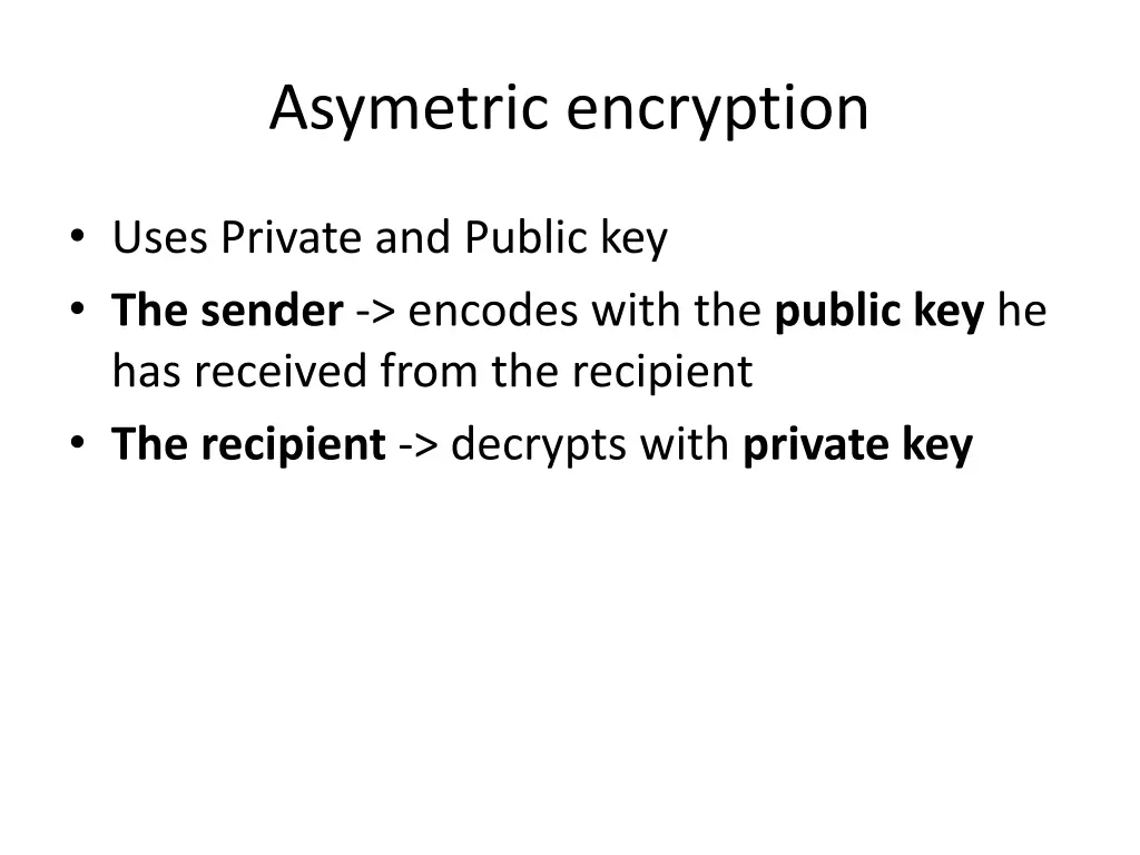 asymetric encryption