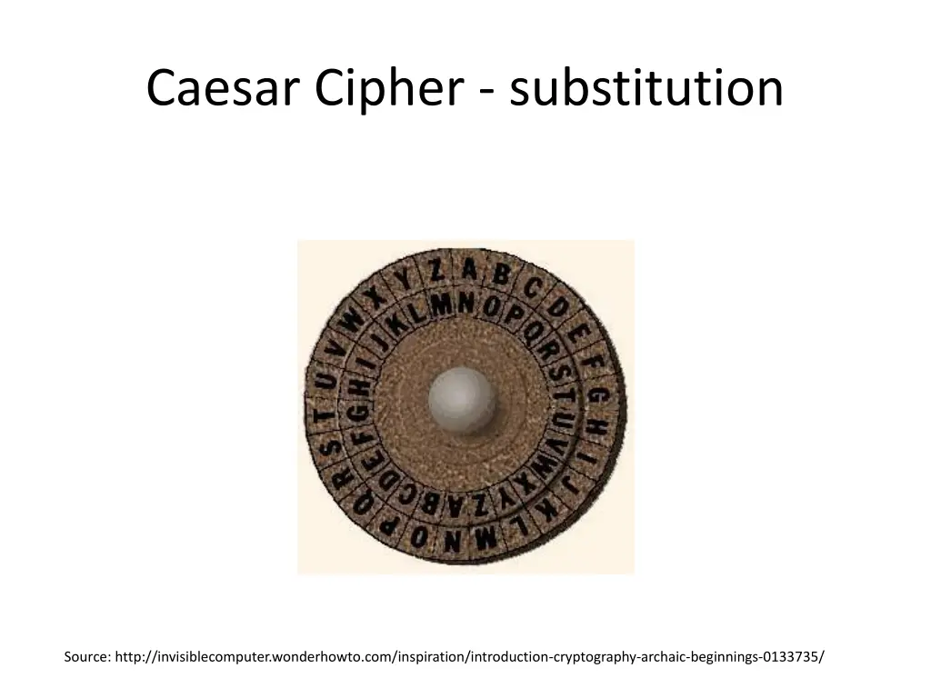 caesar cipher substitution