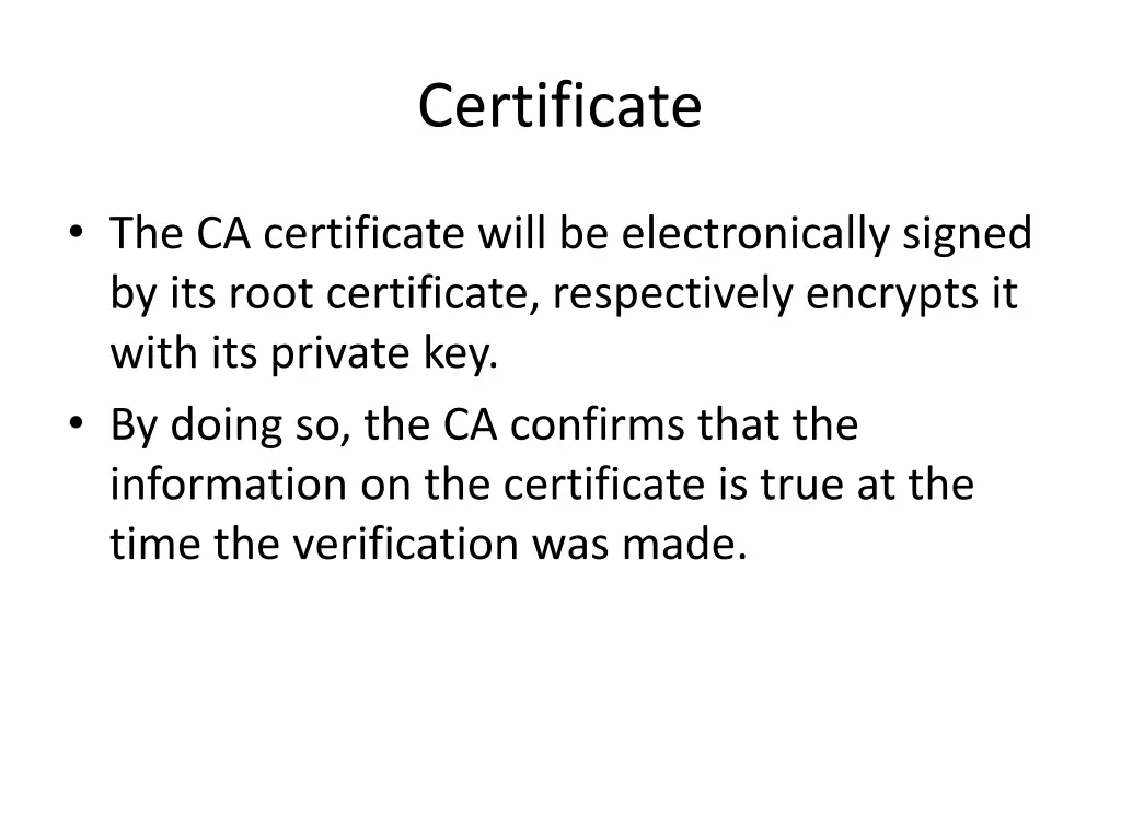 certificate