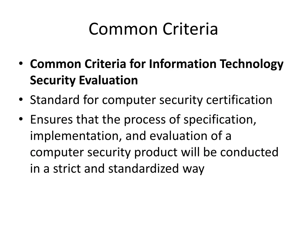 common criteria