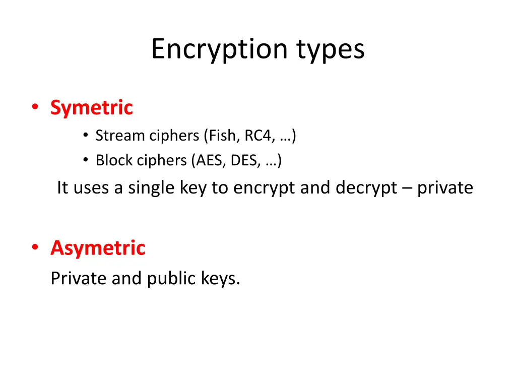 encryption types