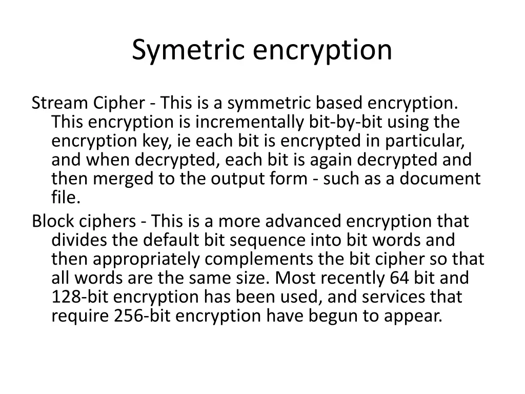 symetric encryption