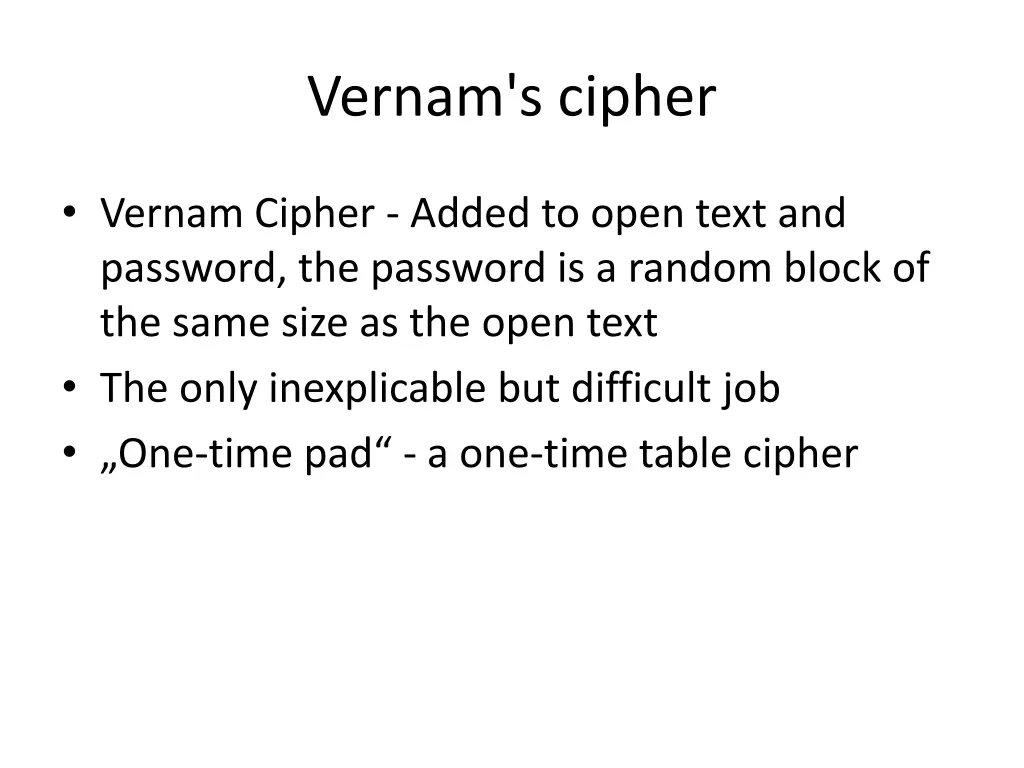 vernam s cipher