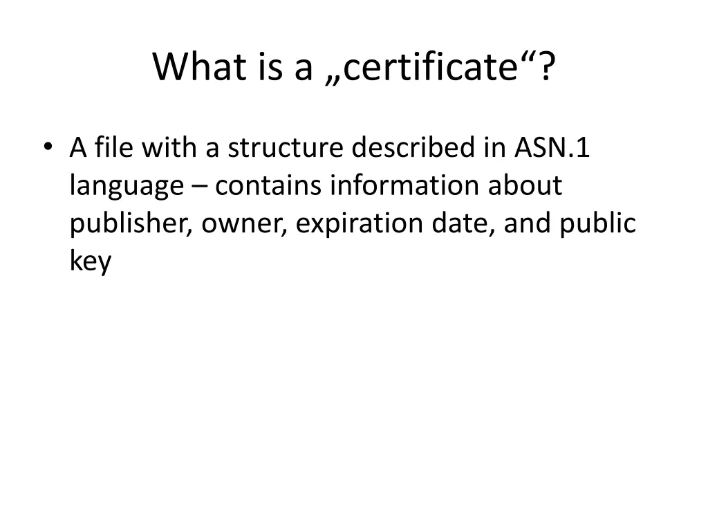 what is a certificate