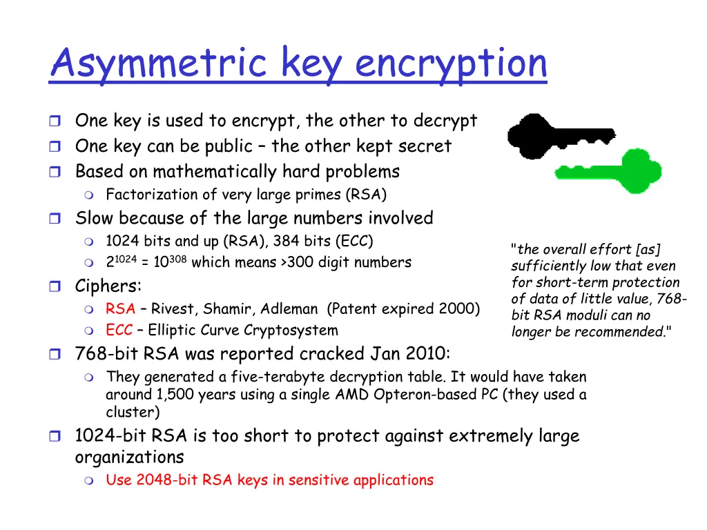 asymmetric key encryption