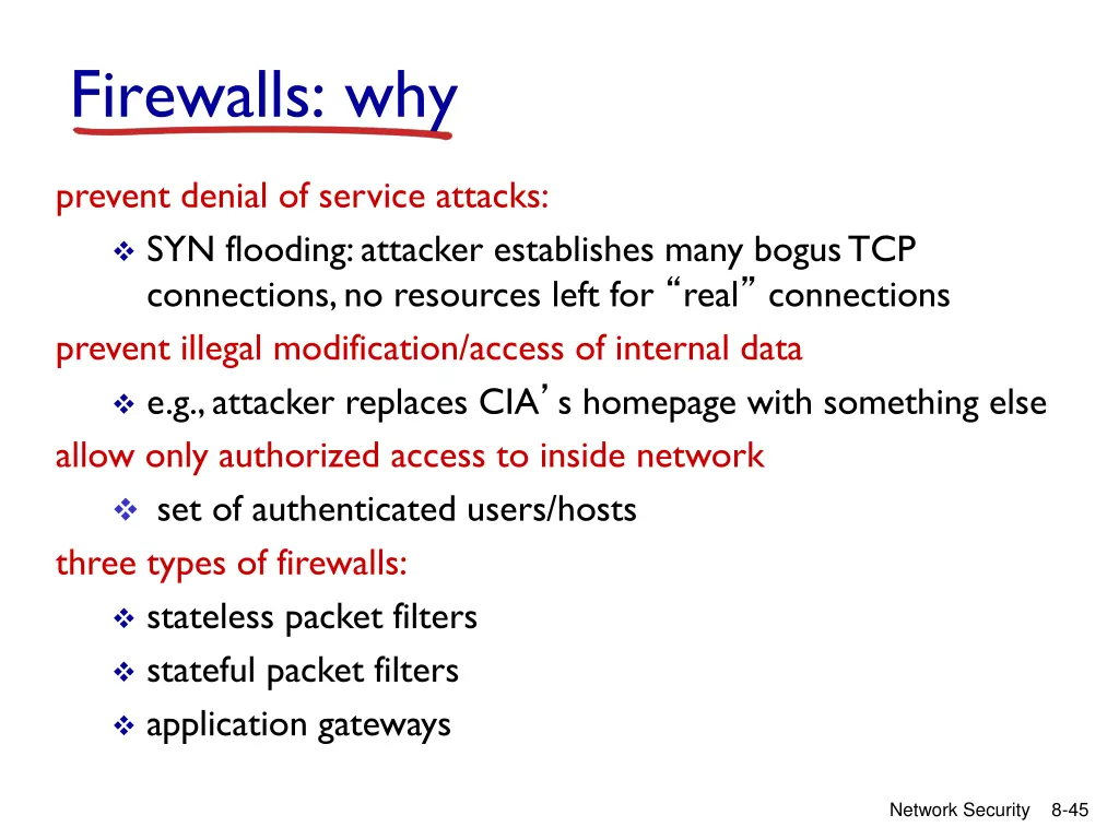 firewalls why