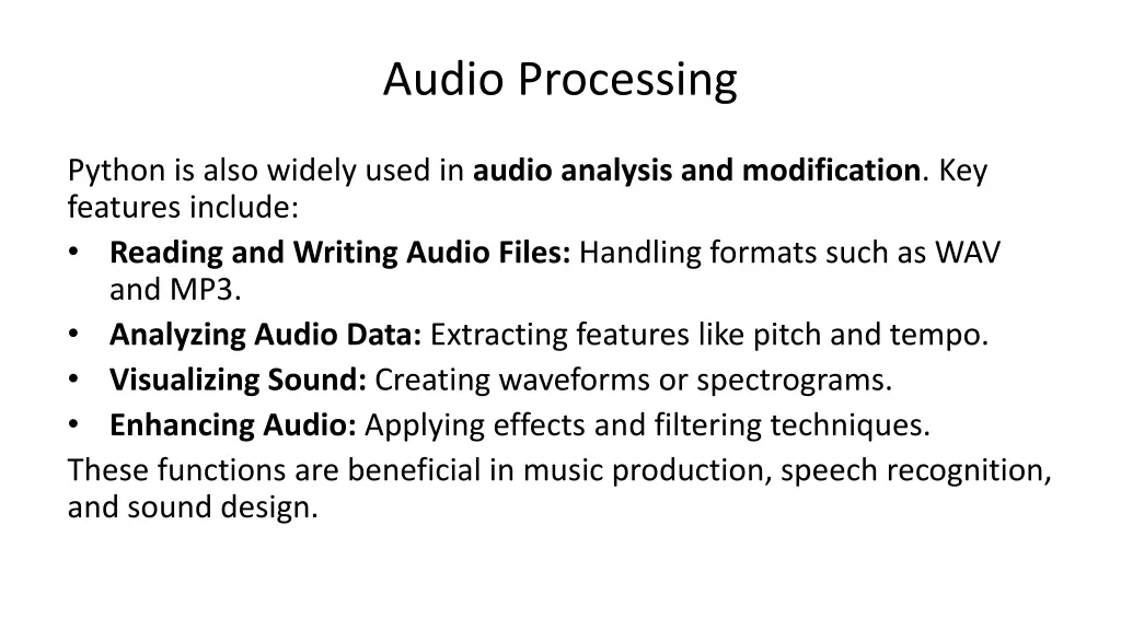 audio processing