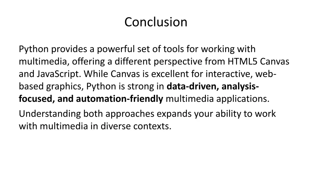 conclusion