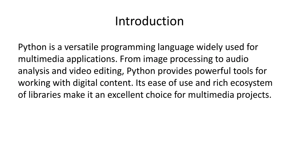introduction