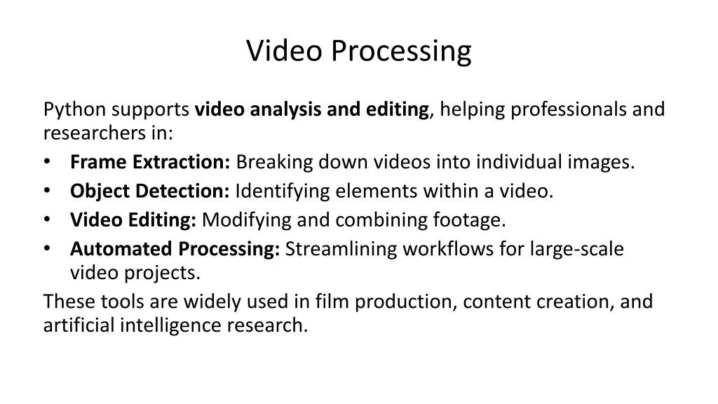 video processing