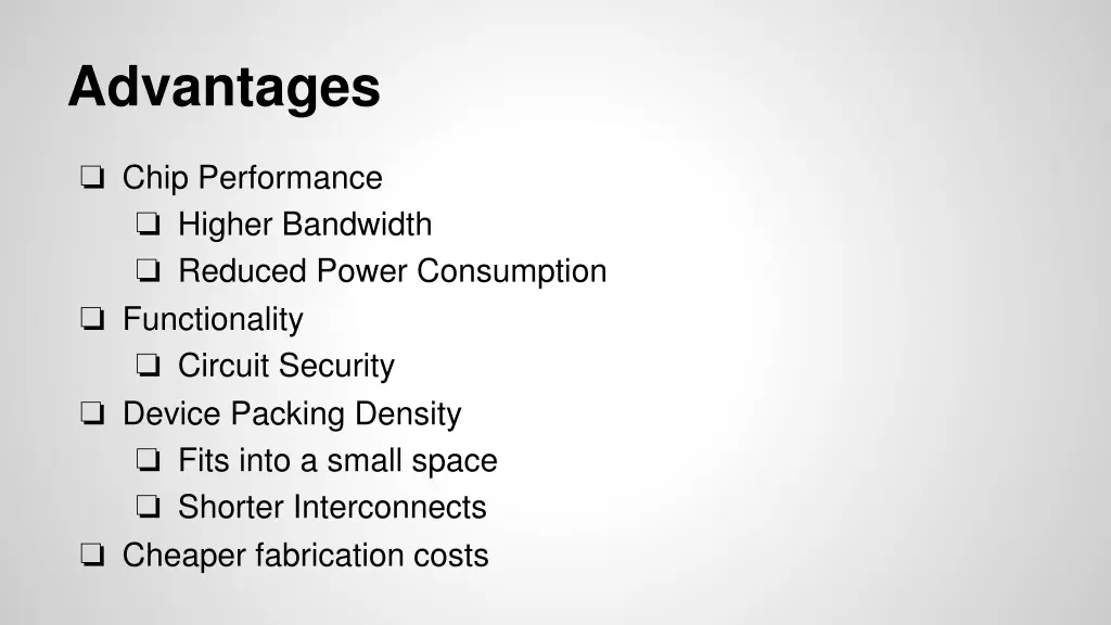 advantages