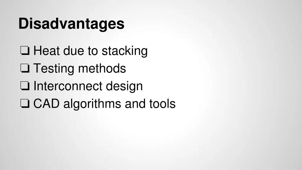 disadvantages
