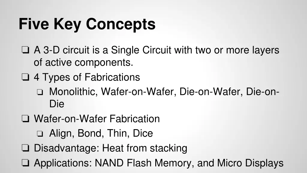 five key concepts