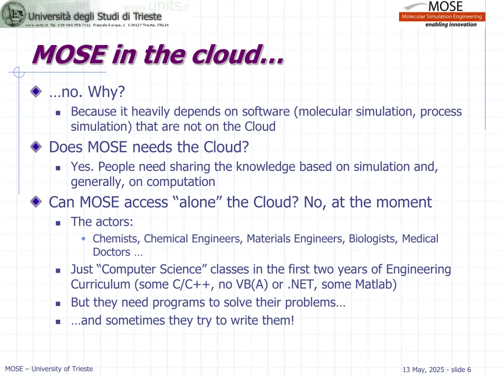 mose in the cloud
