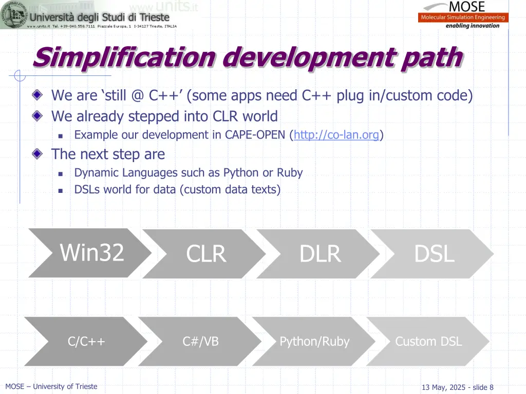 simplification development path