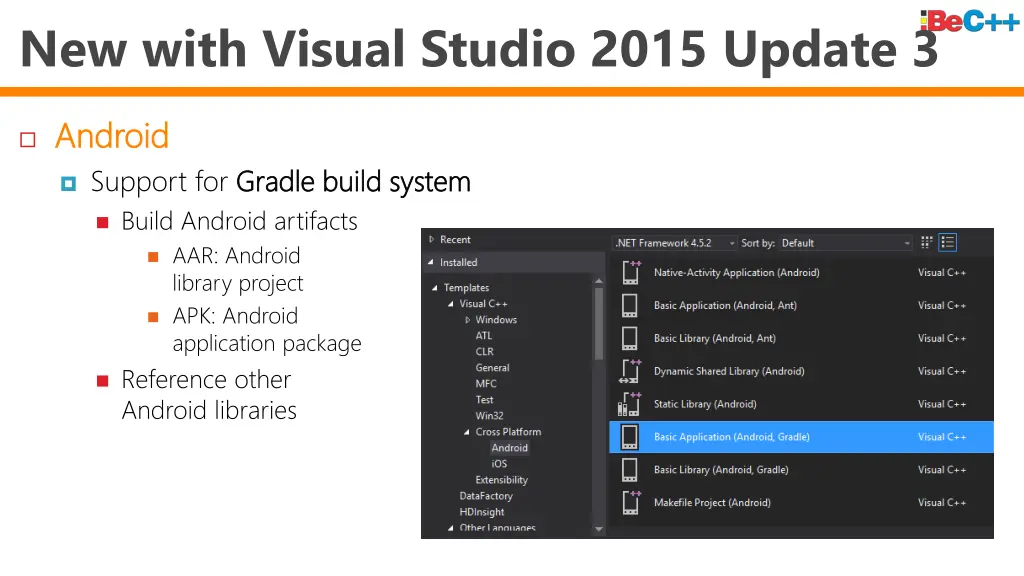 new with visual studio 2015 update 3 1