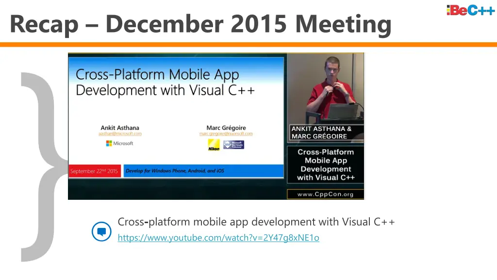 recap december 2015 meeting