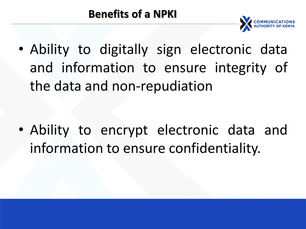 benefits of a npki