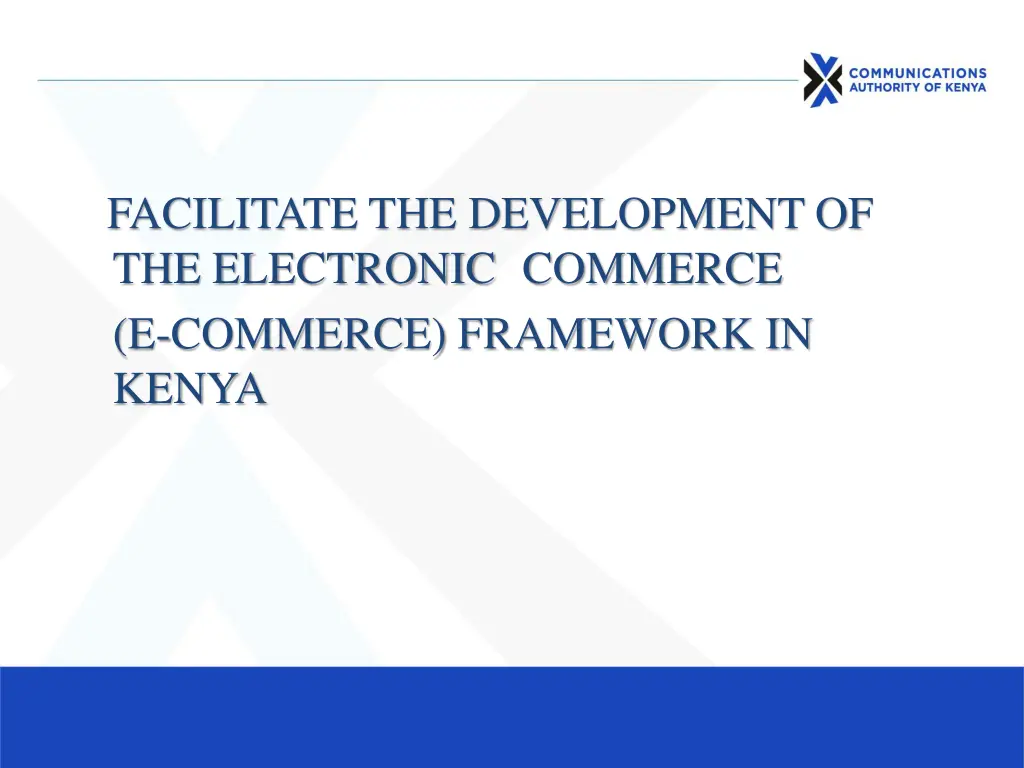 facilitate the development of the electronic