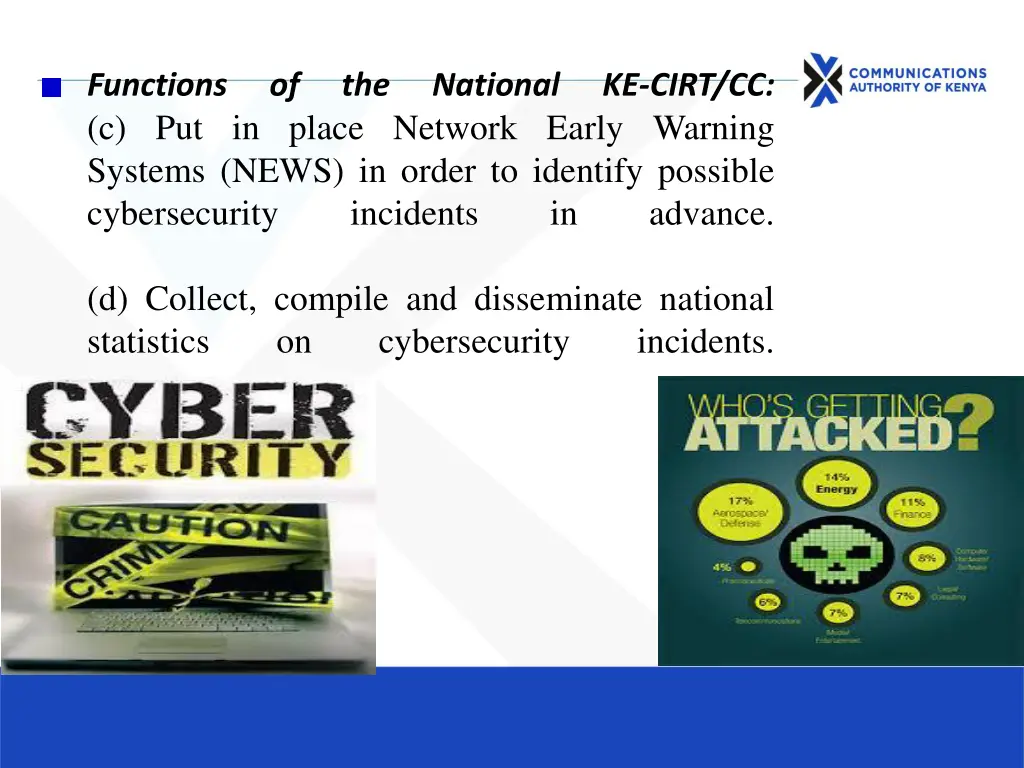 functions c put in place network early warning