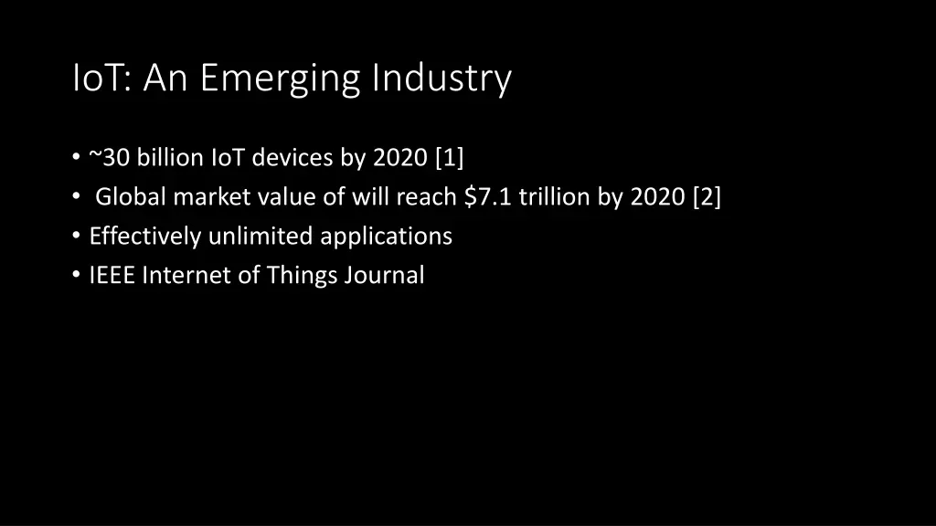 iot an emerging industry