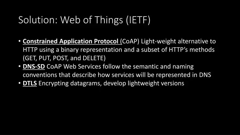 solution web of things ietf 2
