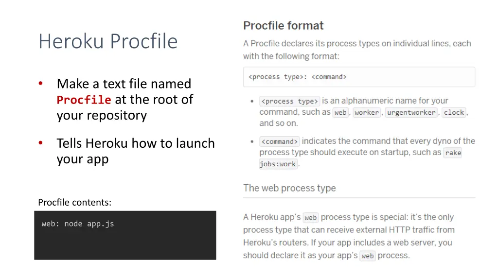 heroku procfile