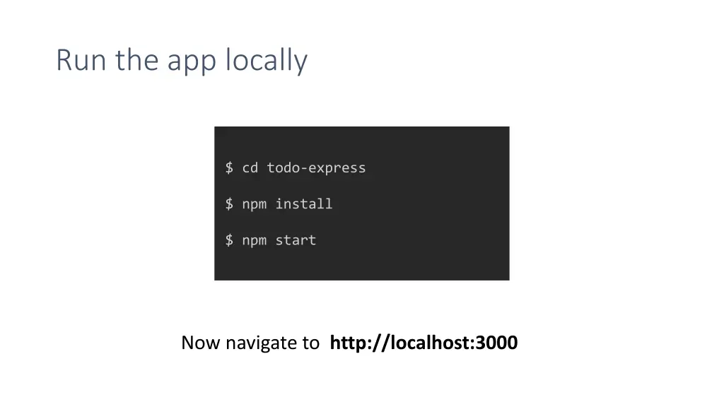 run the app locally