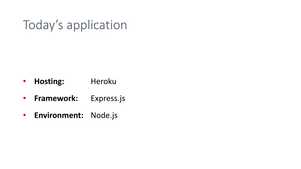 today s application
