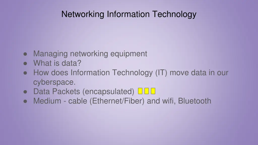 networking information technology 2