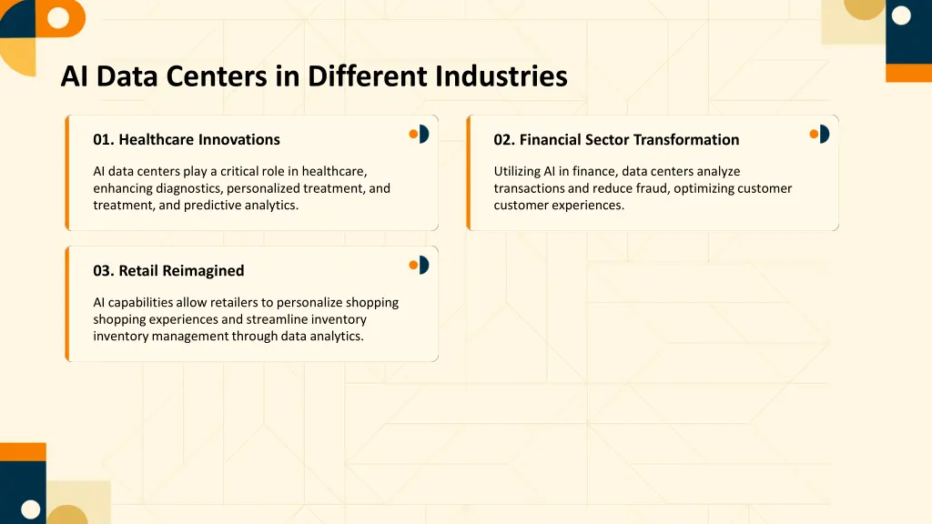 ai data centers in different industries