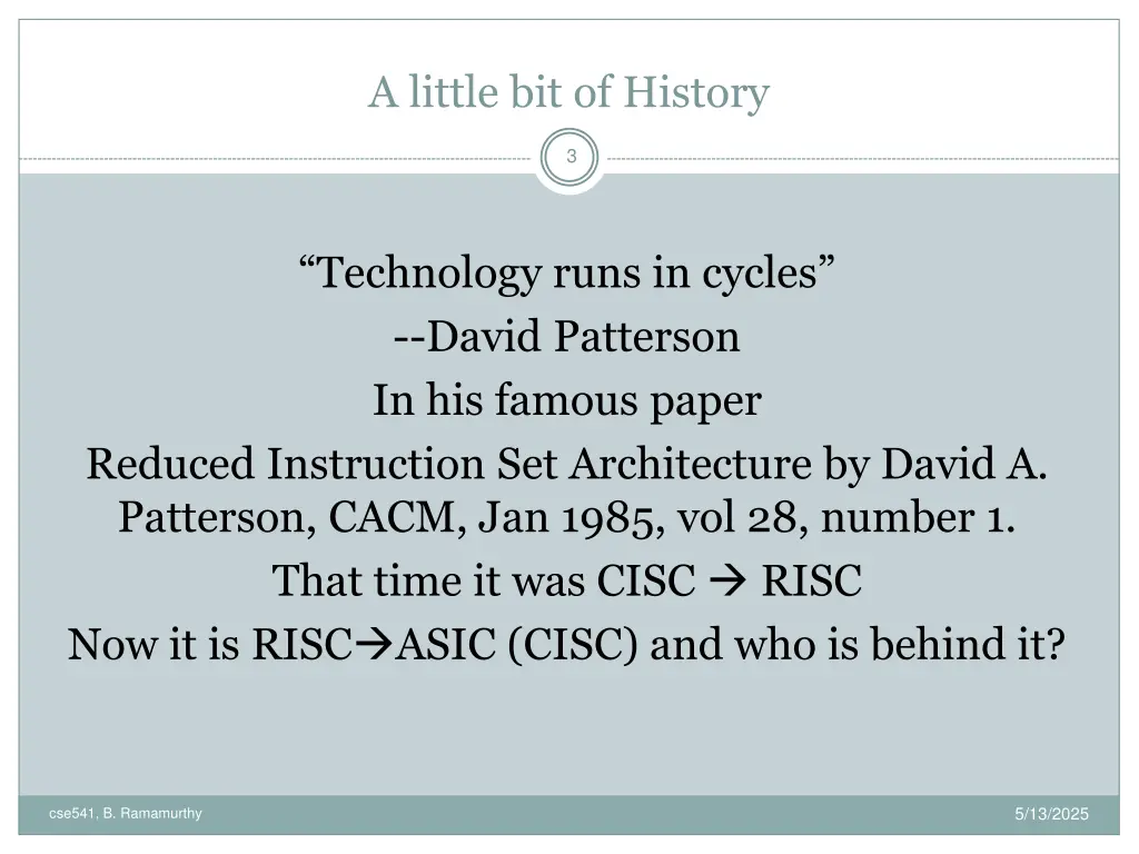 a little bit of history