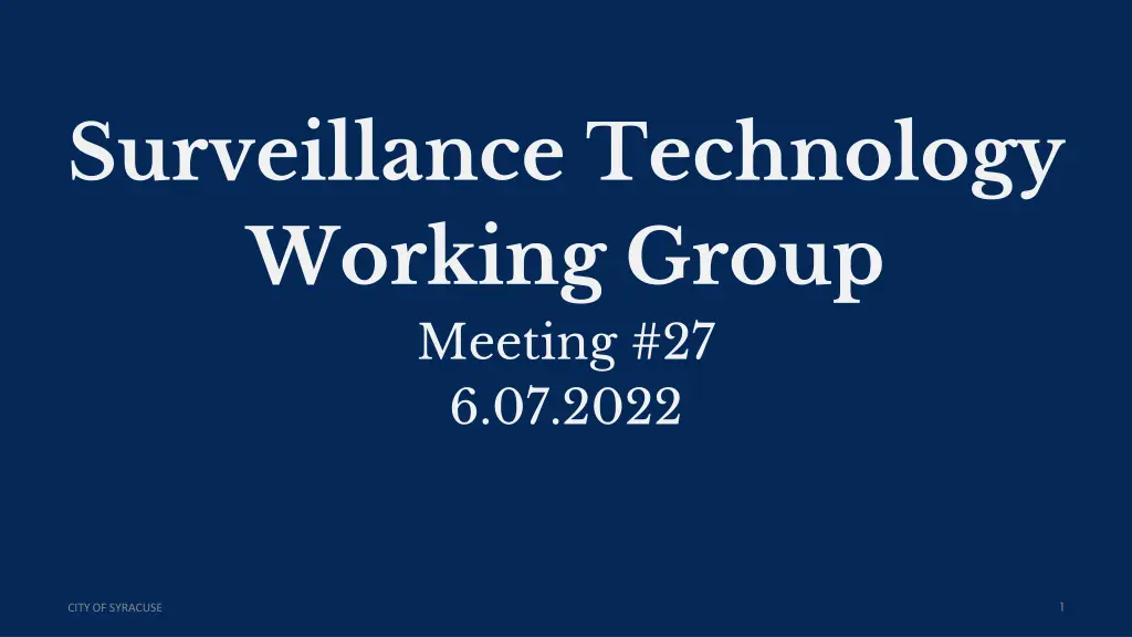 surveillance technology policy and data governance