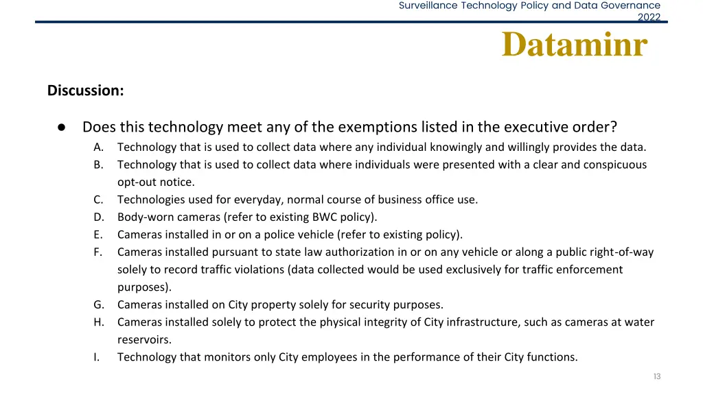 surveillance technology policy and data