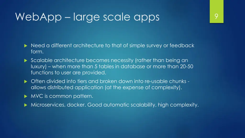 webapp large scale apps