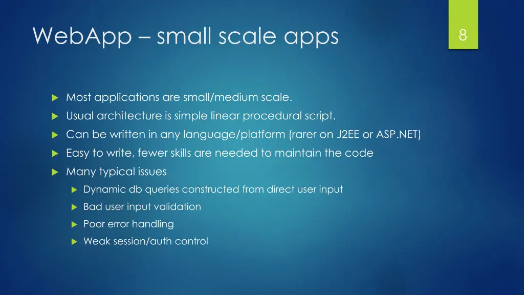webapp small scale apps
