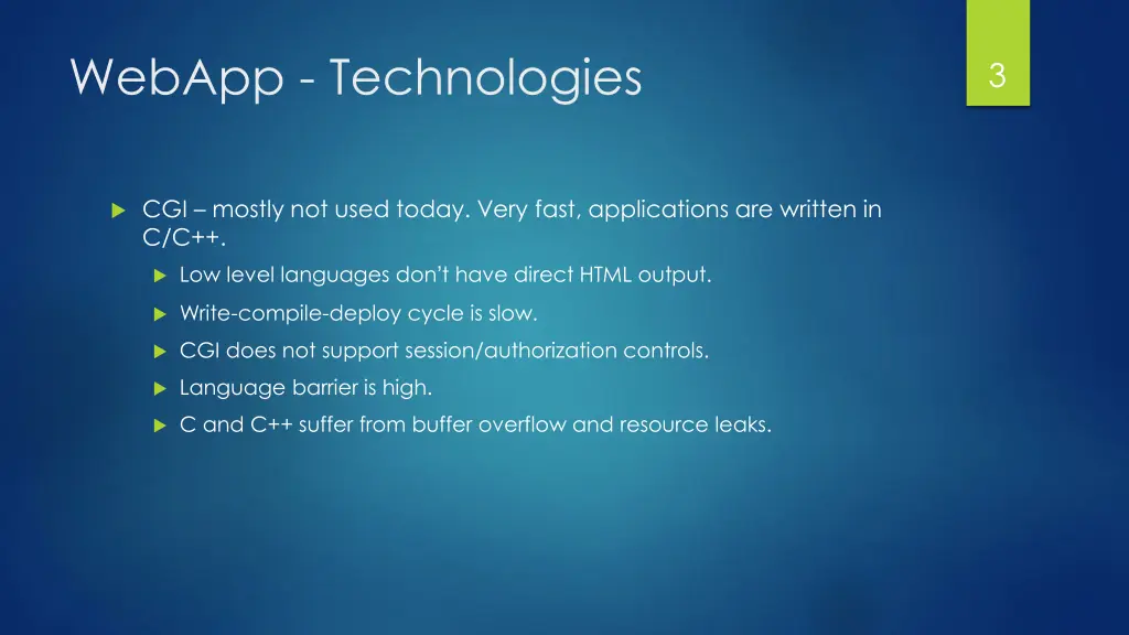 webapp technologies