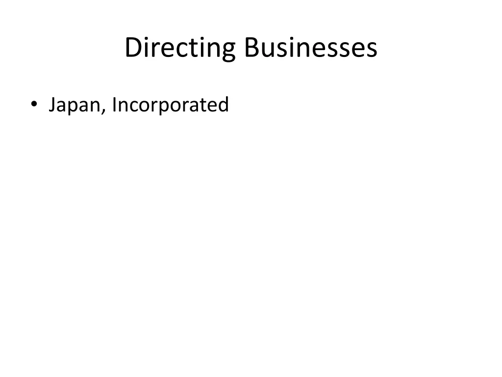directing businesses