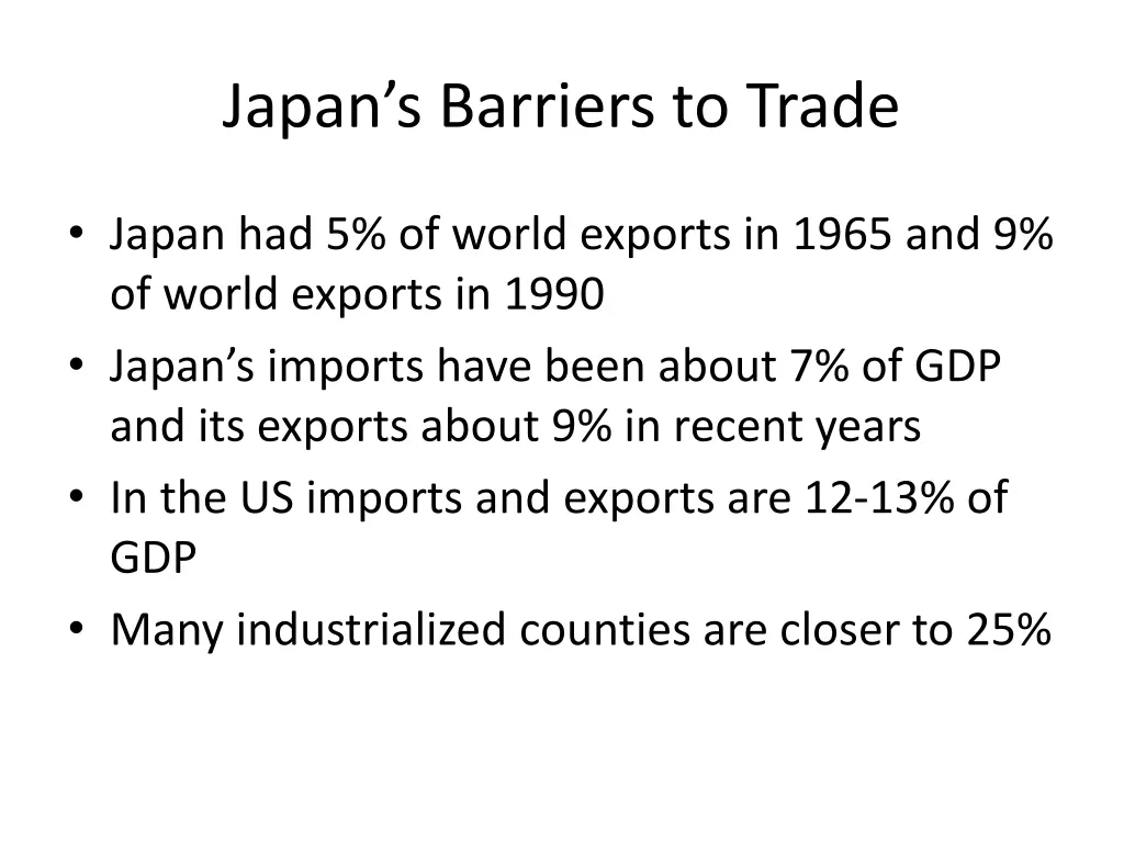 japan s barriers to trade