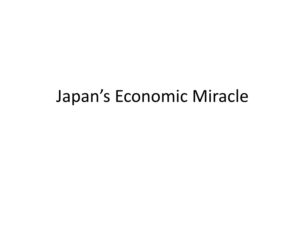 japan s economic miracle