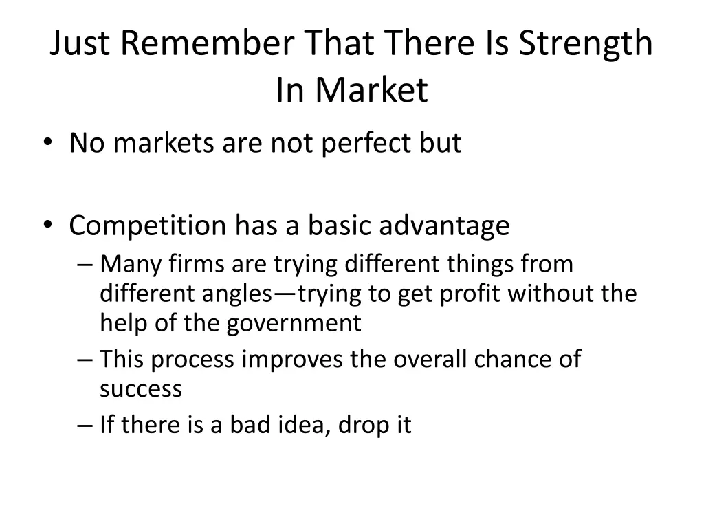 just remember that there is strength in market