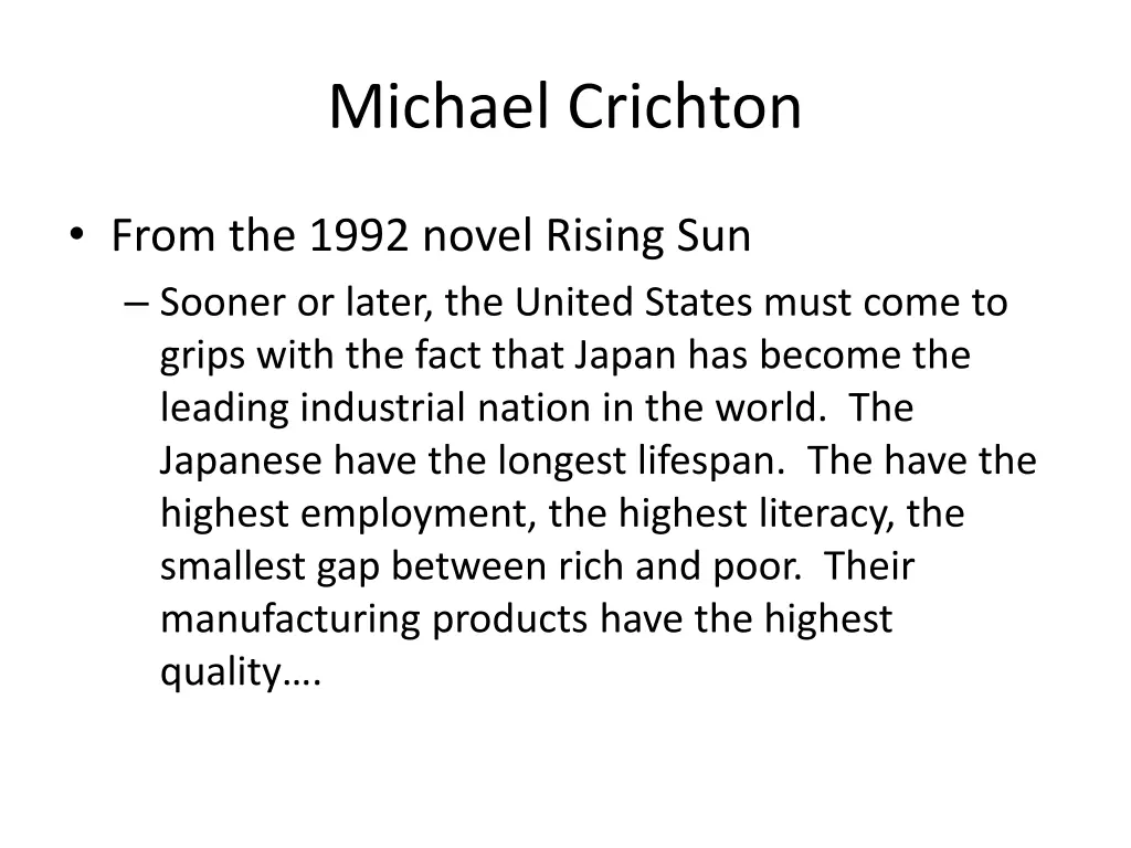 michael crichton