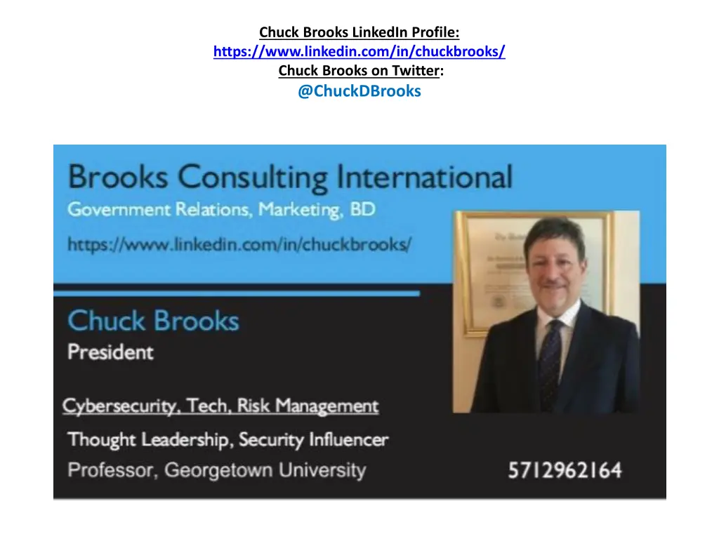 chuck brooks linkedin profile https www linkedin