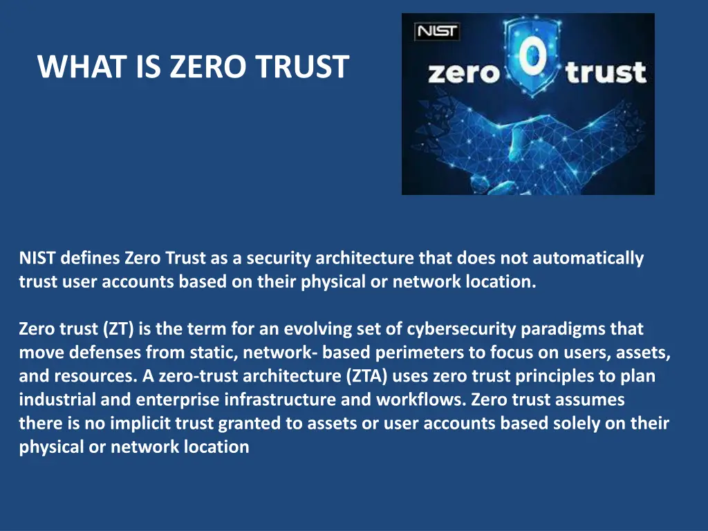 what is zero trust
