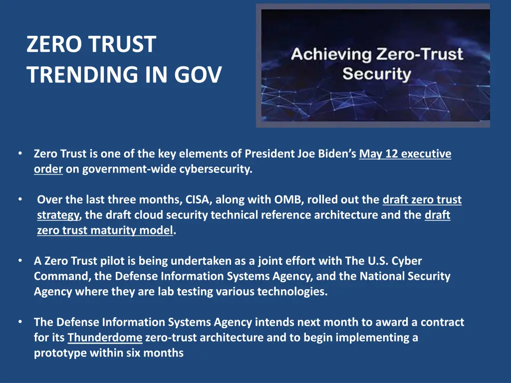 zero trust trending in gov