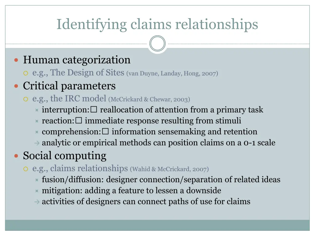 identifying claims relationships