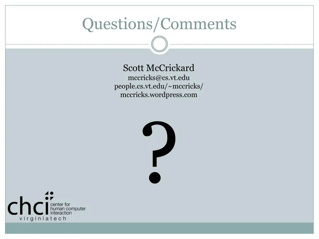 questions comments