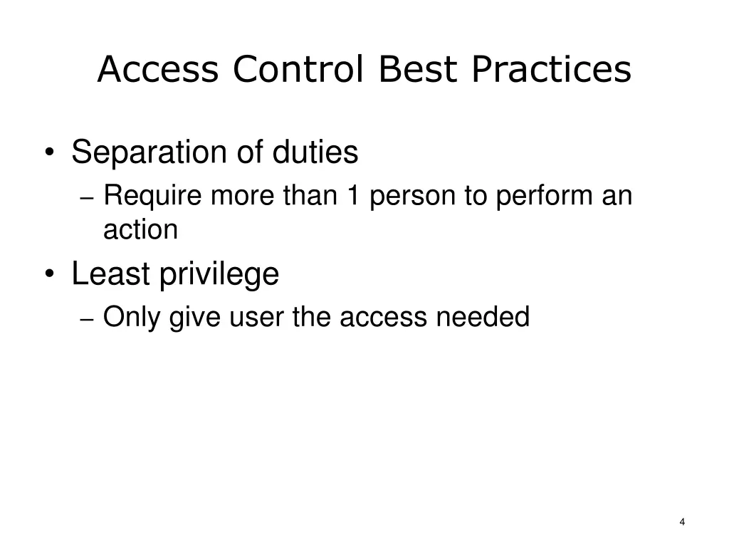 access control best practices