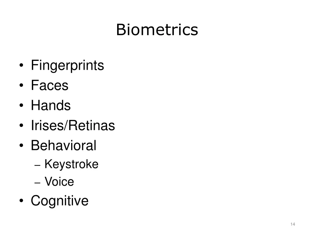 biometrics