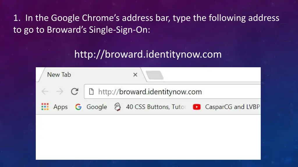 1 in the google chrome s address bar type